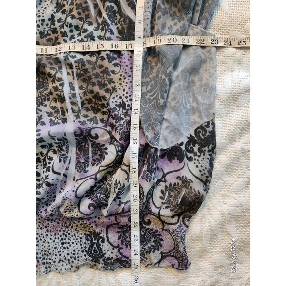 f2 Cato Woman's green pattern blouse - Picture 9 of 12